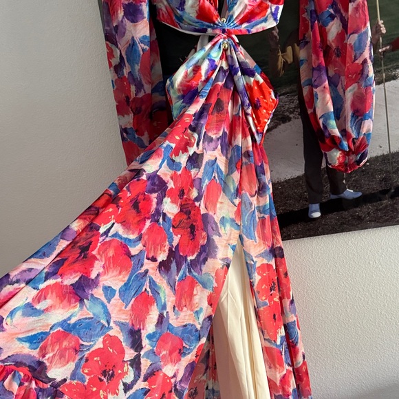 PatBO Violet Plunge Cutout Dress in Cherry - Never Worn - Picture 8 of 11